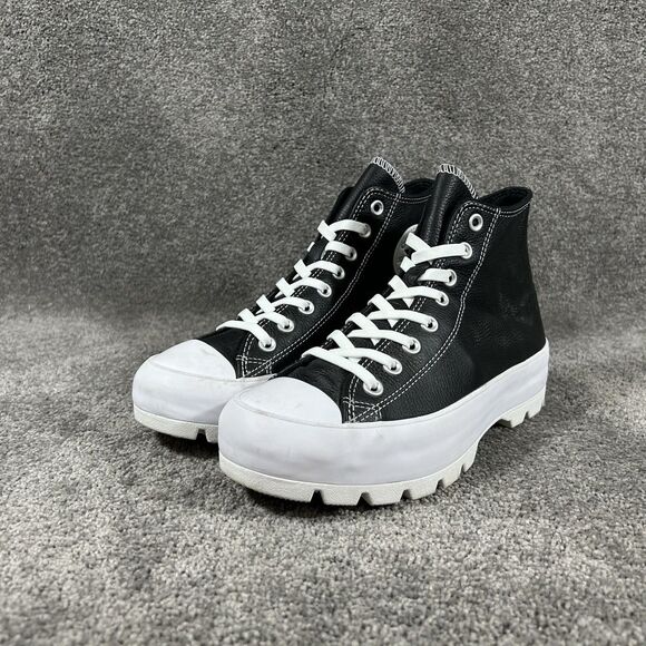 Converse CT All Star Lugged Hi 567164C Women’s Sz 9.5 Black Platform Shoes Used - Picture 4 of 12